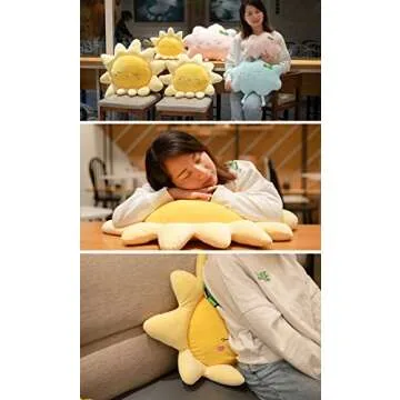 Mathew Sun Cloud Plush Throw Pillow for Home and Car Comfort