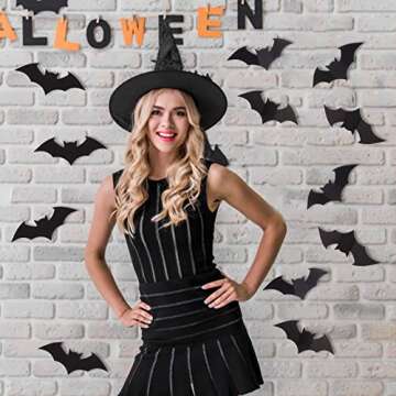72 Pieces Bat Cut-Outs for Halloween Party Decorations