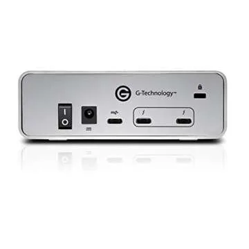 G-Technology 14TB G-DRIVE with Thunderbolt 3 and USB-C Desktop External Hard Drive, Silver - 0G10427-1