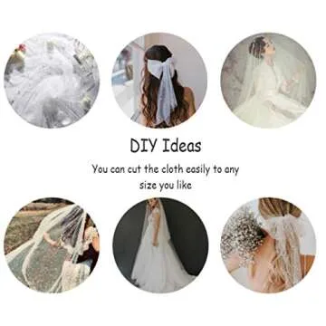 Set of 2 Table Runner 10ft Wedding Veil White Dessert Tablecloth Chiffon Tulle Pearl Lace Boho Glitter Table Sequins Overlay Wedding Aisle Runner Denim and Diamonds Party Decorations Doilies