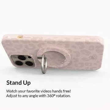 Velvet Caviar Compatible with MagSafe Phone Grip - Magnetic Ring Holder with Adjustable Stand - Removable MagSafe Accessories for iPhone 16, 15, 14, 13, 12 (Nude Leopard)