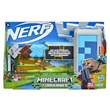 Nerf Minecraft Stormlander Dart-Blasting Hammer, Fires 3 Darts and Includes 3 Official Elite Darts