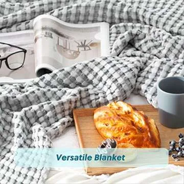 Bedsure Cooling Waffle Blanket for Hot Sleepers - King Size