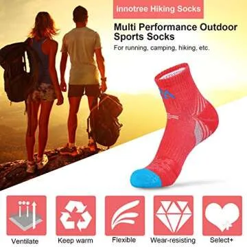 Innotree Women's Hiking Socks - 5 Pack Quality Comfort