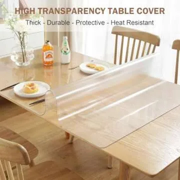 LovePads 1.5mm Thick 12 x 12 Inches Frosted Desk Pad Mat Blotter, Plastic Desk Mat on Top of Desks, ...