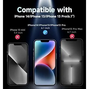 MAGIC JOHN 2 Pack for iPhone 13/14& iPhone 13 Pro 6.1 inch Tempered Glass Screen Protector, Auto Dus...