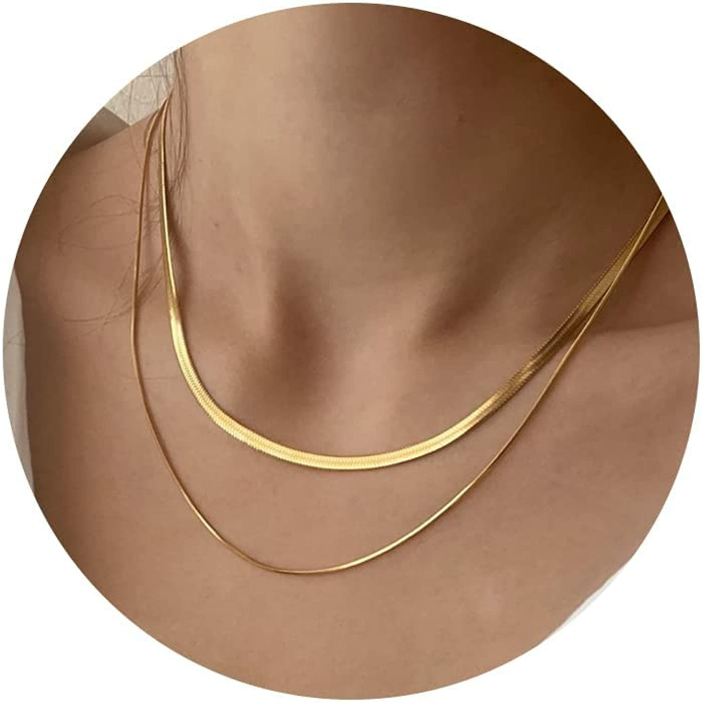 Elegant Herringbone Snake Chain Necklace for Women