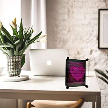 Foreverkeyu 3D Pin Art Toy 5*3.75in Pin Art Sensory Fidget Board Game Toy Pin Impression Toy Sculptu...