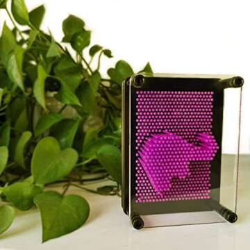 Foreverkeyu 3D Pin Art Toy 5*3.75in Pin Art Sensory Fidget Board Game Toy Pin Impression Toy Sculpture Toys Hand Pin Toy Gift for Kids, Girls, Boys, Adults