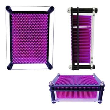 Foreverkeyu 3D Pin Art Toy 5*3.75in Pin Art Sensory Fidget Board Game Toy Pin Impression Toy Sculpture Toys Hand Pin Toy Gift for Kids, Girls, Boys, Adults