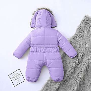 BTDECLAR Newborn Infant Baby Boys Girls Snowsuits Hoodie Jumpsuit Winter Warm Thick Coat Outfits Outerwear Jackets Clothes