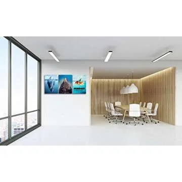 Urttiiyy Inspirational Entrepreneur Quote Wall Art Success Iceberg Painting Office Decor Mindset is Everything Motivational Goldfish Poster 3 Pieces for Office Living Room Framed Ready to Hang