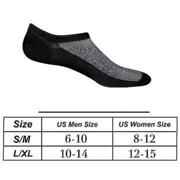 Faustine No Show Socks Ankle Low Cut Socks for Mens or Womens, Non Slip, 8 Pairs (8 Pairs (Black), S...