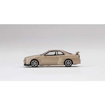 True Scale Miniatures Model Car Compatible with Nissan Skyline GT-R R34 M Spec Silica Breath Bronze ...