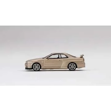 True Scale Miniatures Model Car Compatible with Nissan Skyline GT-R R34 M Spec Silica Breath Bronze ...