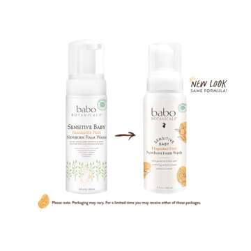 Babo Botanicals Sensitive Baby Fragrance-Free Newborn Foam Wash - Gentle formula - Oat, Shea & Cocoa...