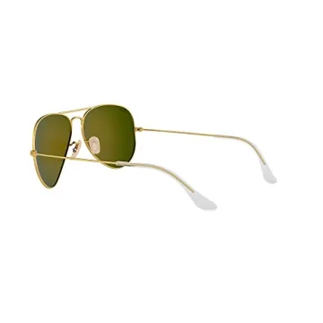 Ray-Ban RB3025 Classic Aviator Sunglasses, Matte Gold/Polarized Brown