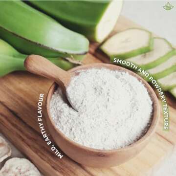 LiveKuna Organic Plantain Flour - Gluten Free All Purpose Flour Alternative For Baking & Cooking Recipes - Grain Free Vegan Plantain Flour, Rich In Fiber & Vitamins for Keto & Paleo Diets, 32oz Bag