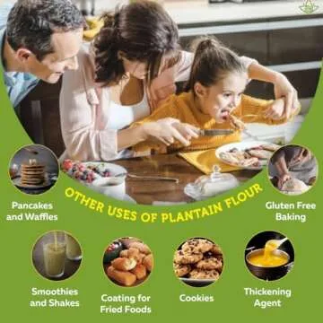 LiveKuna Organic Plantain Flour - Gluten Free All Purpose Flour Alternative For Baking & Cooking Recipes - Grain Free Vegan Plantain Flour, Rich In Fiber & Vitamins for Keto & Paleo Diets, 32oz Bag