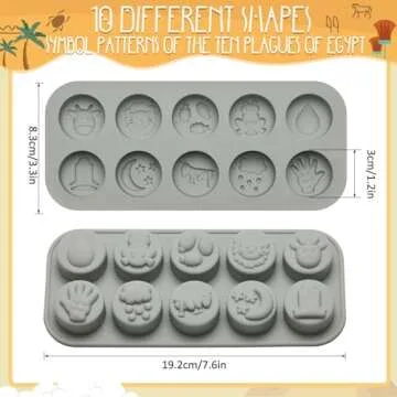 Domensi 2 Pcs Passover Chocolate Mold Silicone Frog Molds the 10 Plagues in Fun Shape Party Supplies Candy Molds Jelly Ice Tray the Ten Plagues Decor for Pesach Seder Birthday Cake Decorations Kitchen
