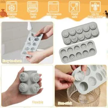 Domensi 2 Pcs Passover Chocolate Mold Silicone Frog Molds the 10 Plagues in Fun Shape Party Supplies Candy Molds Jelly Ice Tray the Ten Plagues Decor for Pesach Seder Birthday Cake Decorations Kitchen