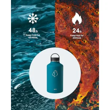 BUZIO Insulated 64 oz Water Bottle with Carrying Pouch
