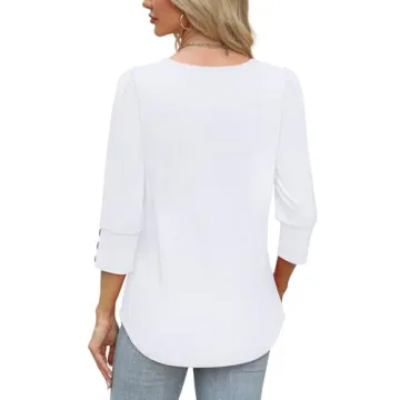 Stylish Plus Size 3/4 Sleeve Tops for Women