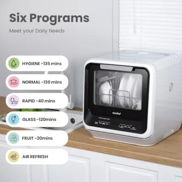 Compact Mini Dishwasher | No Hookup Needed