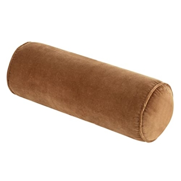 Nate Home by Nate Berkus Decorative Cotton Velvet Bolster Pillow | Soft Luxurious Modern Decor, Cush...