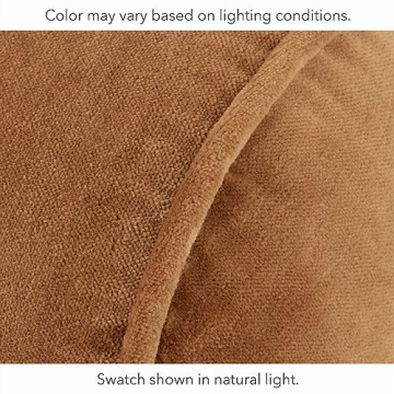 Luxurious Nate Berkus Velvet Bolster Pillow 7x20 Bronze