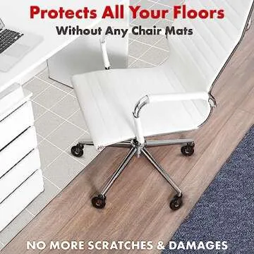 Smooth Rollerblade Chair Wheels for All Floors in Black