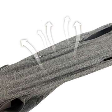 Dog Recovery Suit Abdominal Wound Puppy Surgical Clothes Post-Operative Vest Pet After Surgery Wear Substitute E-Collar & Cone(L, Grey)