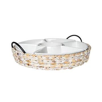 RANDEFURN 7-Piece Ceramic Serving Tray for Parties