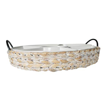 RANDEFURN 7-Piece Ceramic Serving Tray for Parties