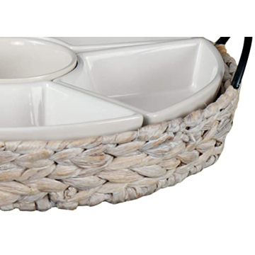 RANDEFURN 7-Piece Ceramic Serving Tray for Parties