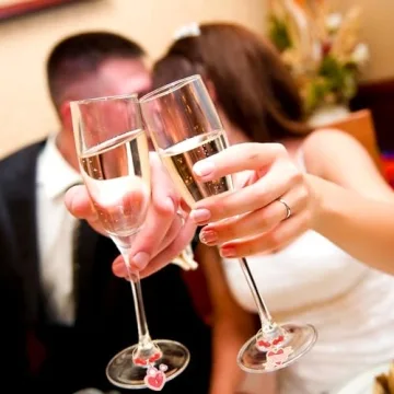 SANNIX 24pcs Valentine's Day Wine Glass Charms Set