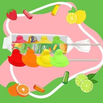 Rainbow Marshmallow Easter Peeps on a Stick Lollipops