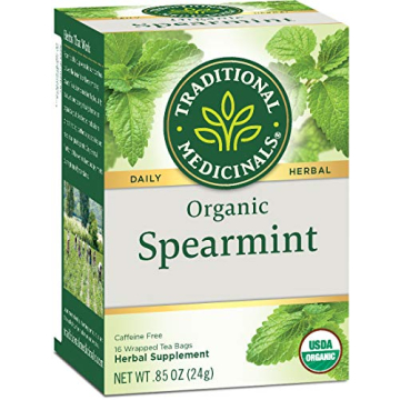 Traditional Medicinals Organic Spearmint Tea for Everyday Wellness, 16 Tea Bags