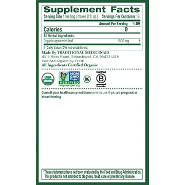 Traditional Medicinals Organic Spearmint Tea for Wellness
