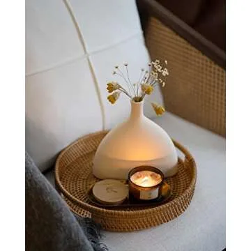 PRISTINE Paris Scented Candles for Home Scented | Wood Wicked Candles | Roses & Sandalwood Mini Candle |3 oz 16 Hour Burn | All Natural Soy Candles | Rose Candles | Clean Calming Aromatherapy