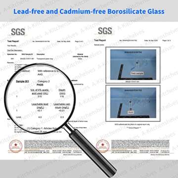 HORLIMER 16 oz Glass Coffee Mugs Set of 6, Clear Coffee Cup with Handle for Tea Cappuccino Latte Mil...