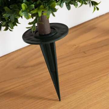 Nearly Natural 2.5ft. UV Resistant Artificial Boxwood Plant with Integrated Ground Stake (Indoor/Outdoor) - Set of 2