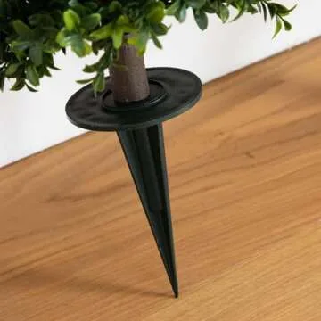 Nearly Natural 2.5ft. UV Resistant Artificial Boxwood Plant with Integrated Ground Stake (Indoor/Outdoor) - Set of 2