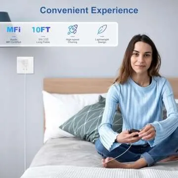 for iPhone Fast Charging Block with 10ft Cable,for Apple Certified 2Pack Wall Charger Plug and USB C to Lightning Cord Long,Type C Power Adapter Cube Brick for Apple iPhone 14 ProMax/13 Pro/12 Mini/11