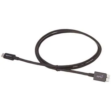 Amazon Basics USB-C to Micro USB 3.1 Gen 2 Fast Charging Cable, 10Gbps High-Speed, 3 Foot, Black