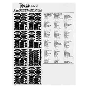 158 Chalkboard Pantry Labels by Talented Kitchen for Organizing