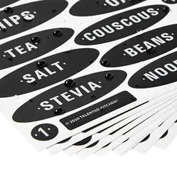 158 Chalkboard Pantry Labels by Talented Kitchen for Organizing