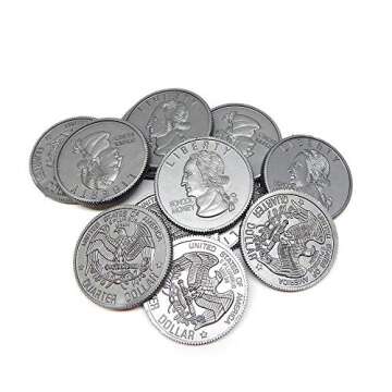 hand2mind Fake Money Coin Classroom Set, Detailed Fake Coins, Prop Money, Toy Money, Play Money for Kids, Realistic Money, Pretend Money for Kids Learning, Play Money Set, Plastic Coins (Set of 768)