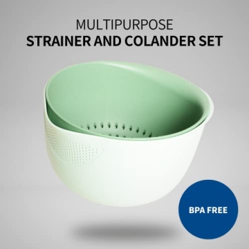 BLUE GINKGO Strainer Set for Rice and Vegetables