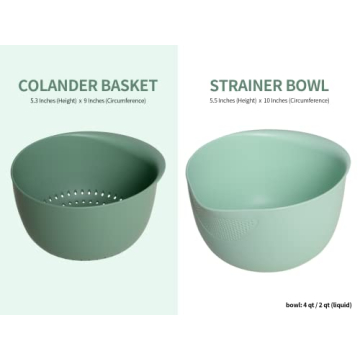 BLUE GINKGO Strainer Set for Rice and Vegetables